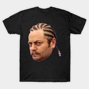 Ron Swanson Cornrows T-Shirt